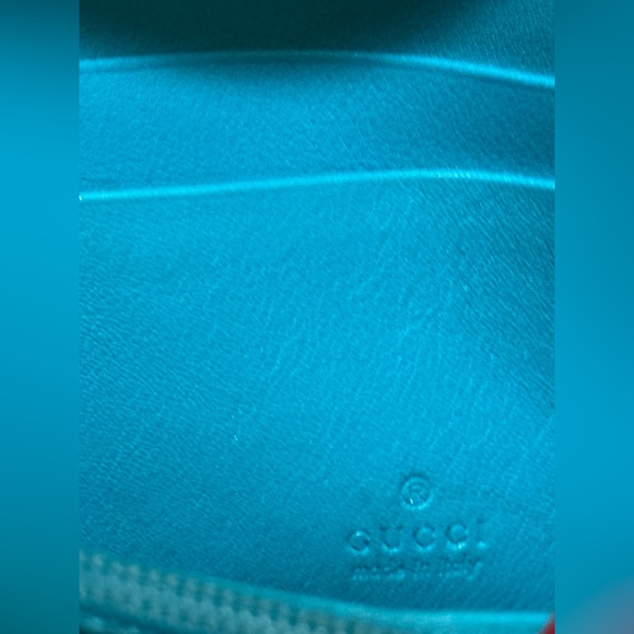 Gucci Interlocking GG Aqua Blue Long Crystal Wallet - Picture 4 of 11